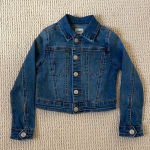 HUDSON Kids Jean Jacket Girls Sz. 4 Indigo Blue Denim Button Up